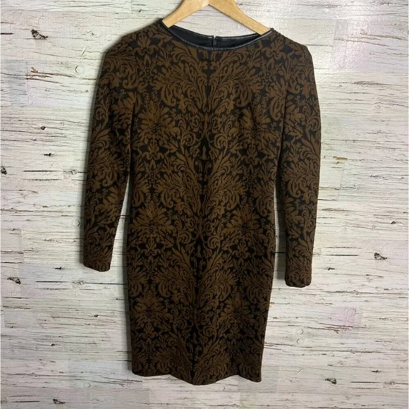 Vince Camuto brown black long sleeve dress size 2 sweater - Picture 1 of 7